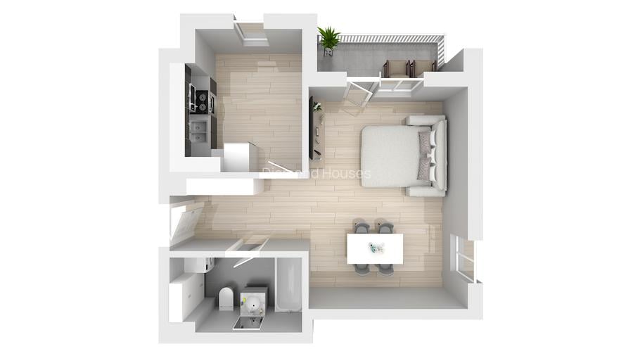 Proiect nou Diamond Apartments / Intre 65850 si 89000 Euro / 2027 - 2