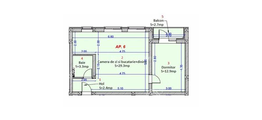 Apartament cu 2 camere si loc de parcare etaj 2 zona Unimat Selimbar - 7