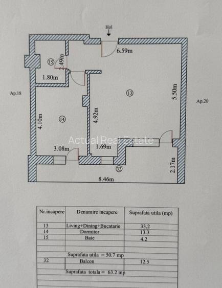 APARTAMENT 2 CAMERE | MOBILAT | PALAZU MARE | 63 MPU - 11