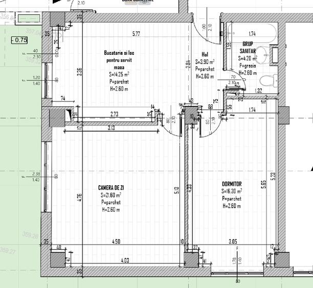 Apartament cu 2 camere, bucatarie open space si expunere sud-vestica - 7