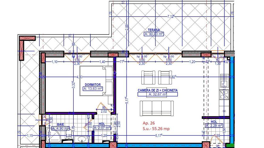 Aradului | Dezvoltator | 2 camere | Terasa de 29 mp | Disponibil imediat - 13