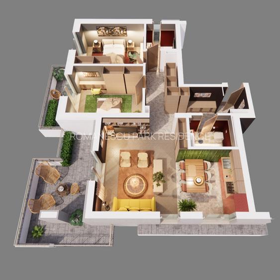 Apartament 3 camere Romanescu Park Residence - 2