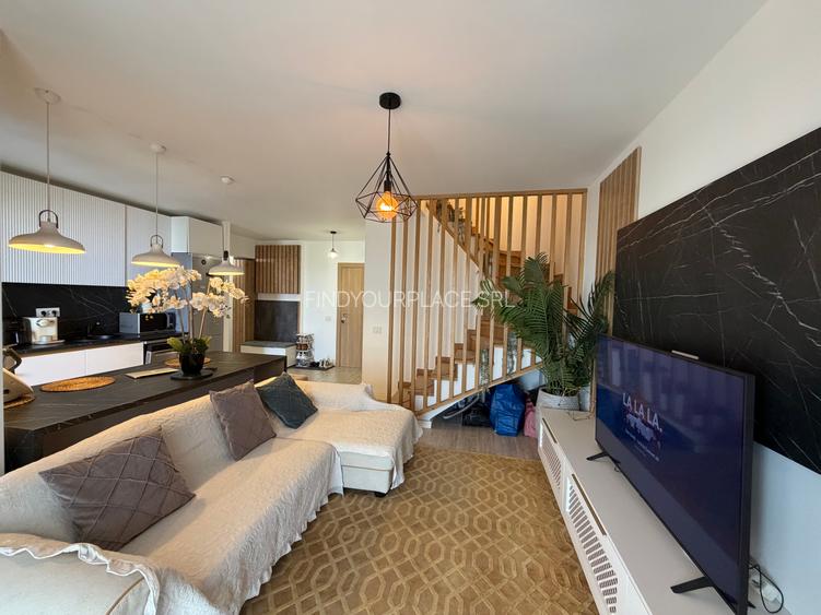 Apartament tip duplex în Parcului20,mobilat complet,Comision0 - 4