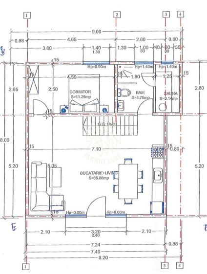 Cabana A Frame 4 camere 76 mp-teren 2,5 ari-panorama spre lac Colibita - 2