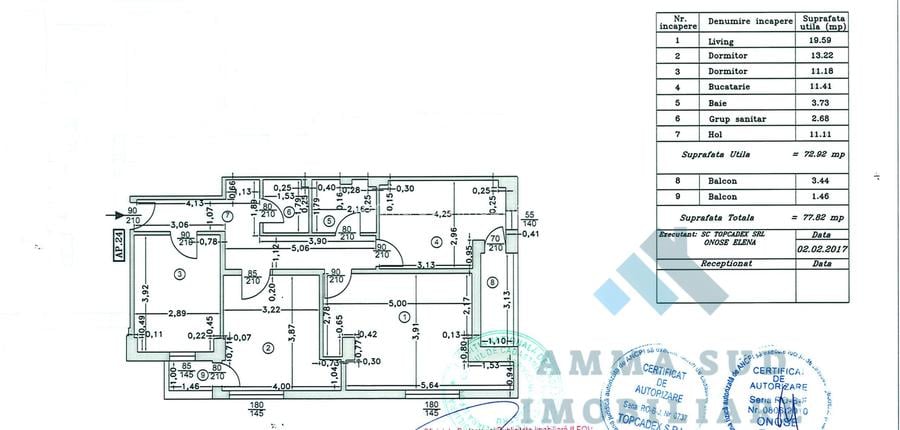 Apartament 3 Camere Mobilat - 77.82 mp utili - Metrou Dimitrie Leonida - 22