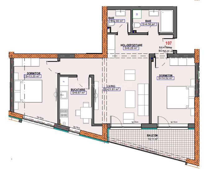 Apartament 3 camere Zona Cismea Lac Siutghiiol - 1