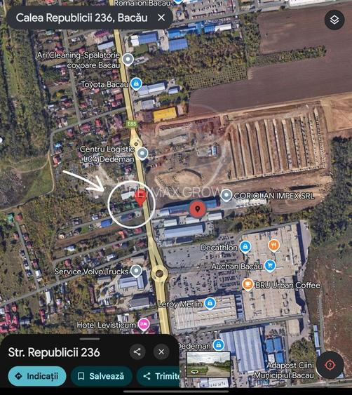 Teren 5,658 mp Bacau strada Calea Republicii - 5