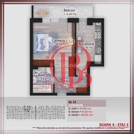 Garsoniera spatioasa Complet decomandata Theodor Pallady - 1