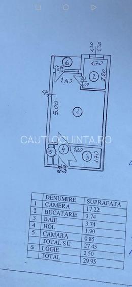 Garsoniera | Militari |Plaza Mall | Mobilata| metrou 10' - 10