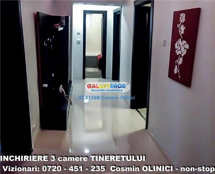 Inchiriere 3 camere Tineretului - langa metrou - 87 mp - etaj 9 - 3