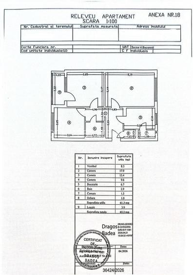 Berceni, Straja | Ap. 3 cam. decomandat | Bloc reabilitat | Ideal pentru familie - 18