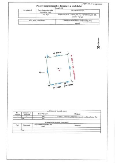 Teren intravilan 500 mp, front stradal 25 m, VASLUI - zona CARTIER; - 4