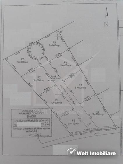 Parcela 600 mp, pozitie elevata, proiect cu 7 parcele, Popesti