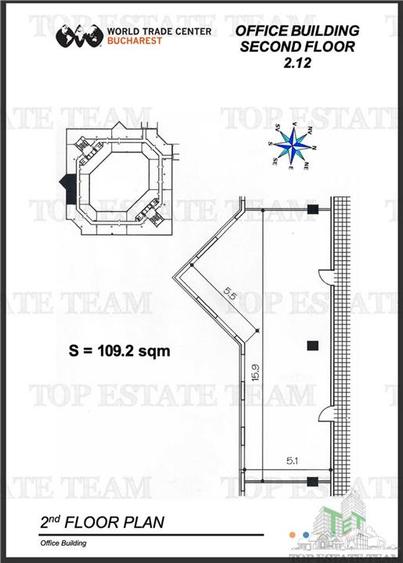 Spatiu de Birouri de 101 mp in Zona Piata Presei Libere - World Trade Center Buc