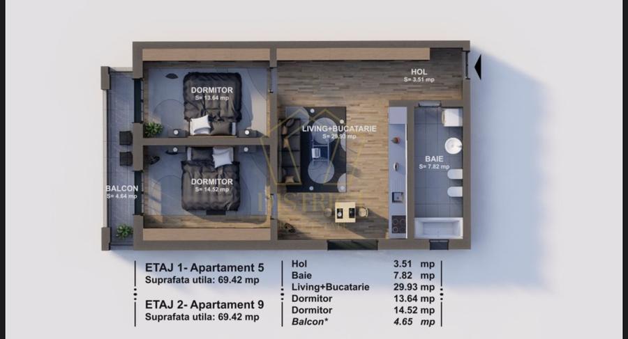 Apartament superb cu 3 camere I Braytim