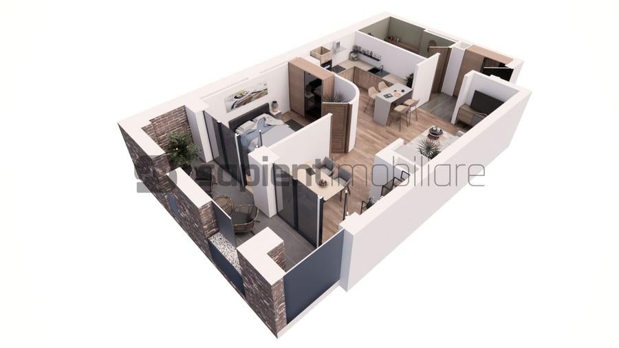 Apartament nou, modern cu 2 camere - Ultracentral - Cuza Voda