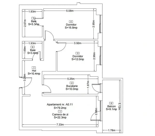 Apartament 3 Camere| M. Nicolae Teclu la 4 minute