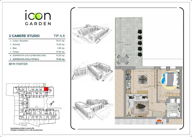 Apartament 2 camere - ansamblul ICON Garden - zona Obor
