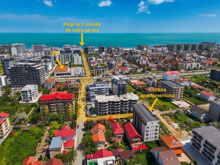 Apartament 2 camere mobilat - 3 min plaja - Mamaia Nord Lidl