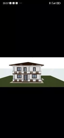 Proiect Casă + garaj în construcție – teren 553 mp, Holboca