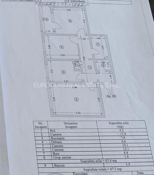 Apartament 3 camere - zona ICIL - 150.000 euro negociabil (Cod E11+E12) - 9