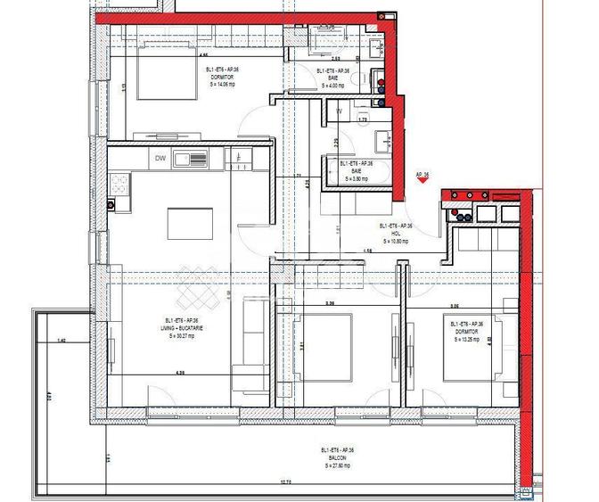 Apartament 4 camere, comision 0% – 88 mp + terasa