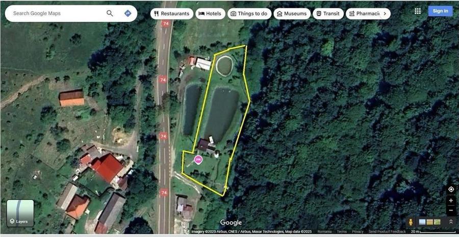 Iaz de vanzare in Apuseni- cazare, agrement si pescuit la DN74
