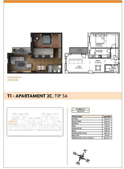Aparatorii Patriei - Apartament 2 camere