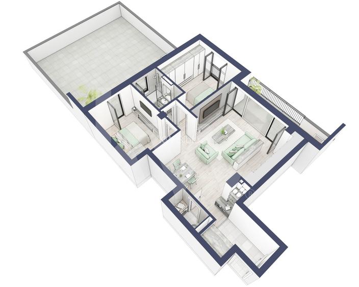 Apartament 3 camere, Parter, intabulare vara 2026 - 4