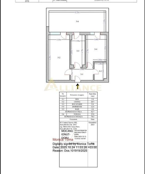 Apartament 2 camere etaj 1  Metalurgiei