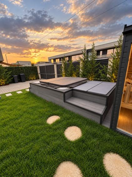 Casă individuală 4 camere | Jacuzzi & Saună | 350 mp teren | Tunari