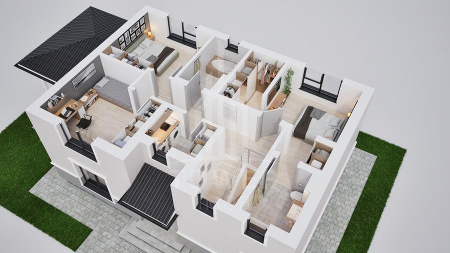 Casă individuală 5 camere | cu rate direct la dezvoltator| Lângă Sibiu