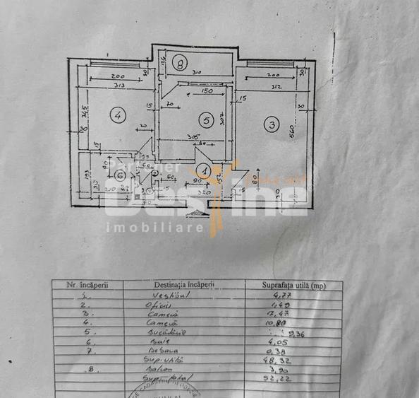 Sebastian-Dunavat | 2 camere | 53mp | et 4 | centrala | parcare | 110.000 euro