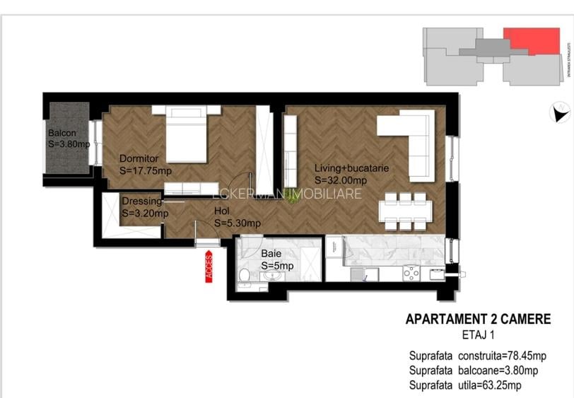 Poligrafiei-Jiului, 2 camere de vanzare, etaj 1-4 /4, util 63.5 mp, an 2026, - 4