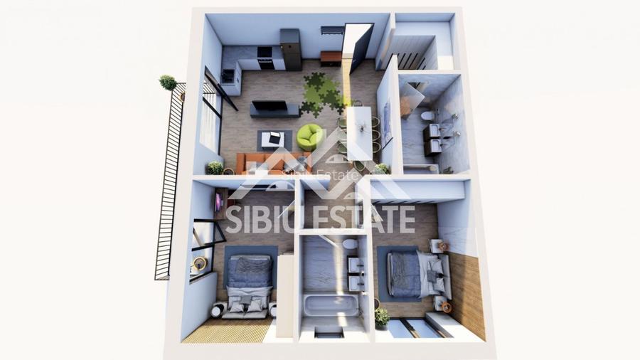 Apartament 3 camere , 87,6 mp utili , Etaj 1 , Finisaje Premium - 5