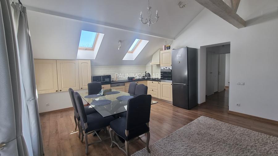 Apartament lux 3 camere, 103mp. in vila  P+1+M ,utilat mobilat +curte cca 100mp! - 8