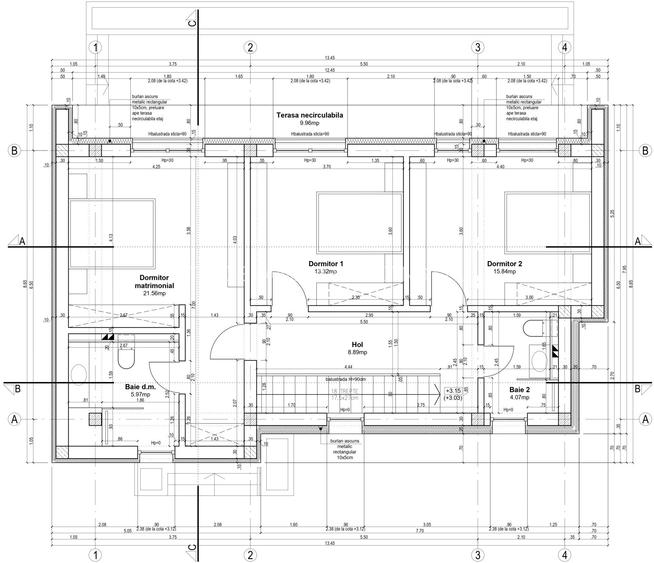 Vilă P+1 cu 4 camere + teren 470 mp Tunari Str. Camil Petrescu - 26