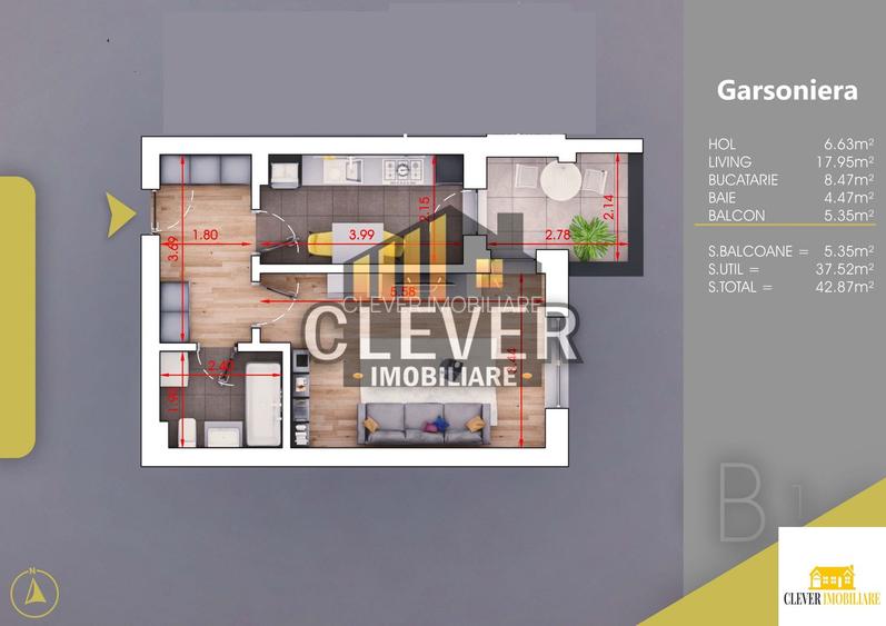 Garsoniera moderna de inchiriat, Parcare – Pallady / Drumul Gura Calitei - 1