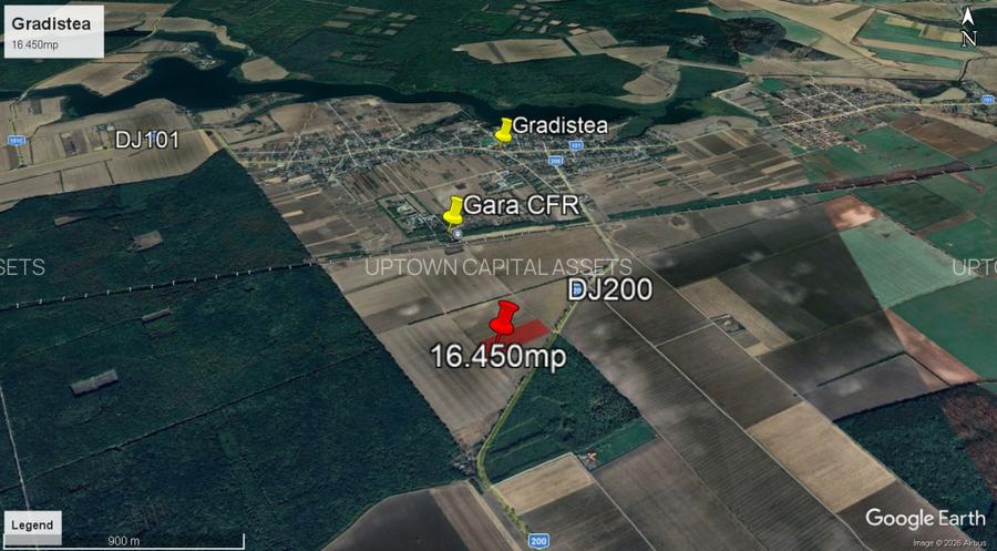 Teren 16.450mp extravilan la asfalt DJ200 Gradistea Ilfov - 2
