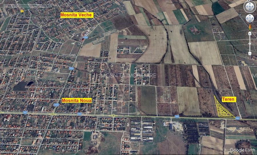 1839mp - Teren de vanzare Mosnita, cu utilitati - 55euro/mp+TVA - 5