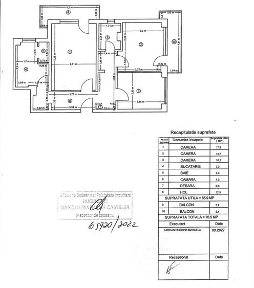 3 camere, 76 mp, 3/10, renovat, vedere in parcul Plumbuita - 1