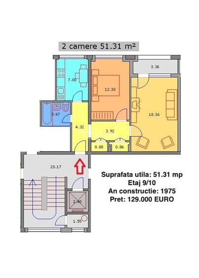 DECOMANDAT 2 camere de vanzare – Tineretului | Fara comision
