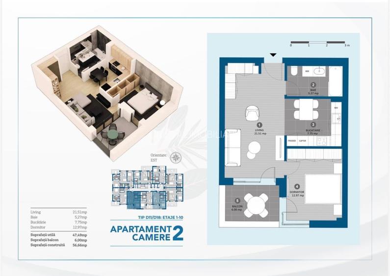Apartament premium 2 camere Aviatiei | City Point  Bloc 2026 - 6