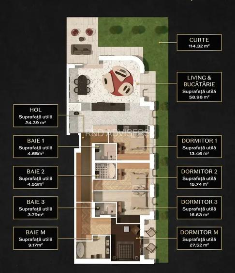 Pipera Apartament 5 Camere LUX Piscina Gradina 115MP DirectDezvoltator - 3