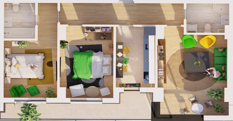 Apartament 3 cam - Energia Residence, Constanta - 1