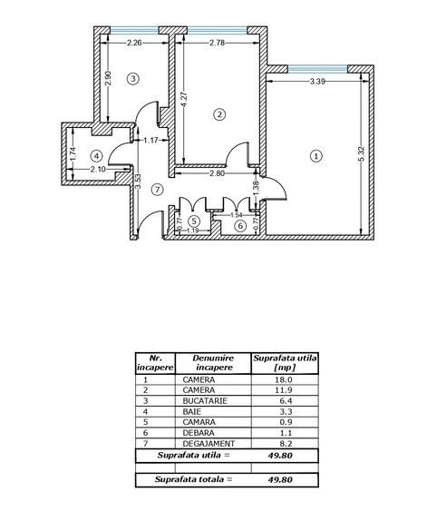 Mega Mall-Piata Delfinului-Aleea Dobrina, decomandat, 50 m.p.,contorizare gaz. - 1