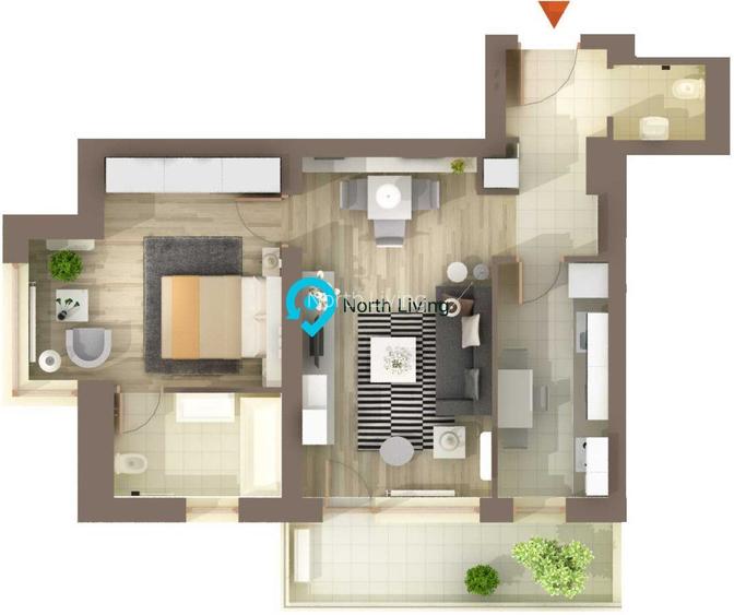 2 Camere | 61 mp | Aleea Privighetorilor -Baneasa | 2 bai - 7