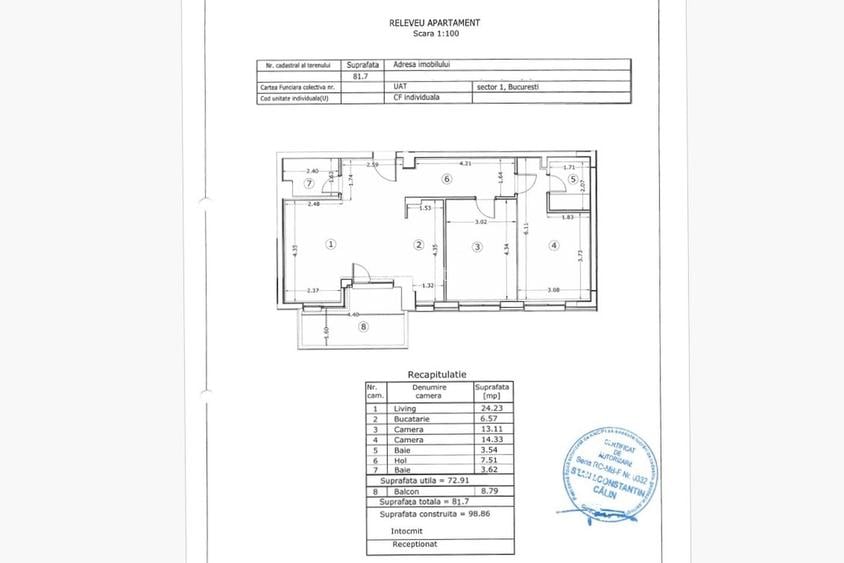 VANZARE apartament 3 camere + 2 locuri parcare incluse în preț ARCADIA Domenii - 3
