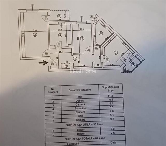 Apartament cu 3 camere - renovat de la placa - incalzire in pardoseala - 2