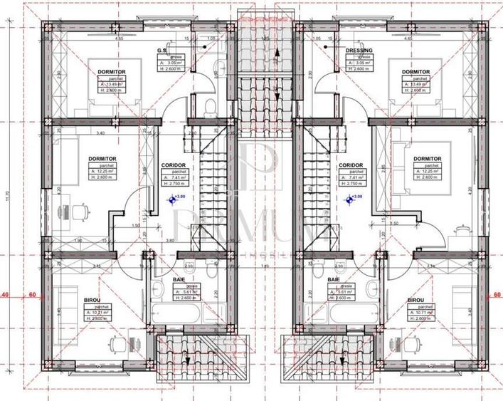 Duplex individual superb - 5 camere - zona excelenta - canalizare - asfalt - 10